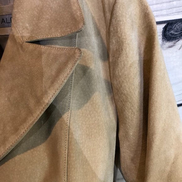 Aldo Genuine leather Suede Beige trench coat - Picture 8 of 17